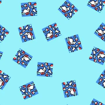 Map ocean currents world ocean vector seamless pattern Stock Illustration