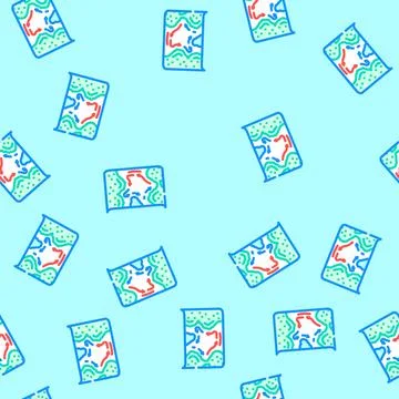 Map of ocean currents world ocean vector seamless pattern 스톡 일러스트