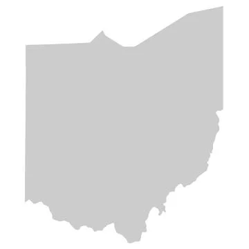 Map of Ohio, OH Stock Illustration