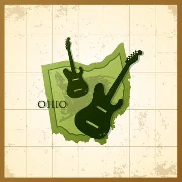 Map Of Ohio State Stock Illustration