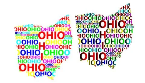 Map of Ohio - vector illustration Stock Illustration