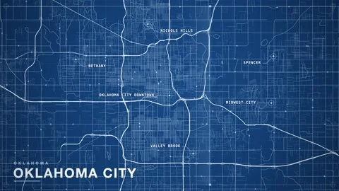 Map of Oklahoma City Stock Footage 340891048