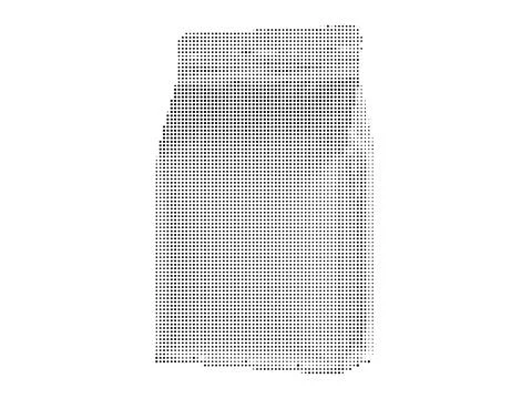 Map of Oklahoma state with halftone dot shading. Stock Illustration