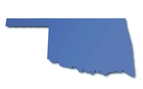 Map of Oklahoma - USA Stock Illustration