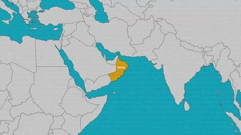 Map of Oman Video stock 295283417