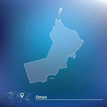 Map of Oman Stock Illustration