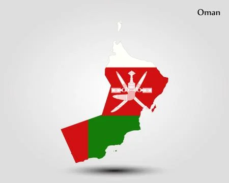 Map of Oman Stock Illustration
