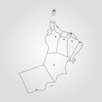 Map of Oman Stock Illustration