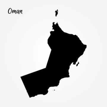 Map of Oman Stock Illustration