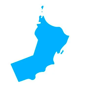 Map of Oman Stock Illustration
