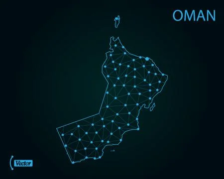 Map of Oman. Vector illustration. World map Stock Illustration