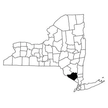 Map of orange County in New York state on white background. single County m.. Stock Illustration