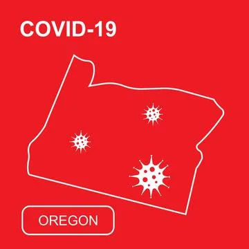 Map of Oregon State labeled Epidemic and Quarantine. Stock Illustration