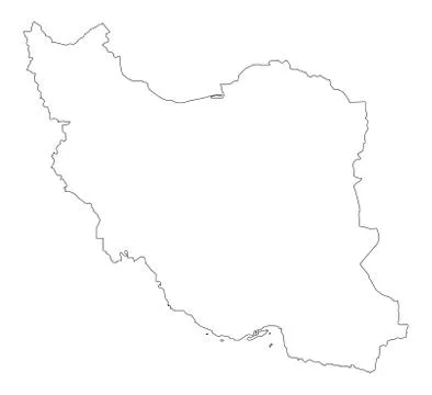 Map outline Iran Stock Illustration