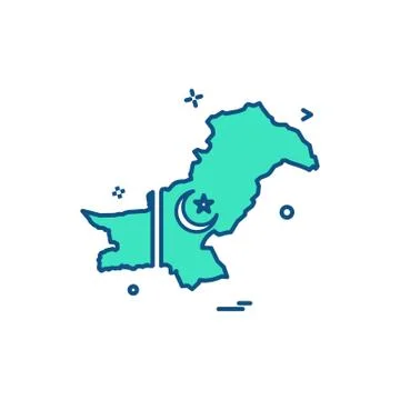 Map pakistan  icon vector Stock Illustration