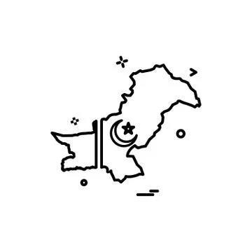 Map pakistan  icon vector Stock Illustration