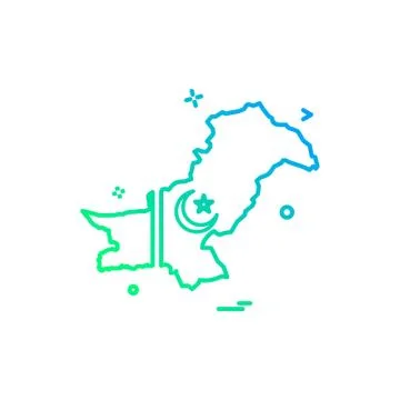Map pakistan  icon vector Stock Illustration
