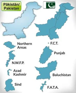 Map of pakistan Ilustración de archivo
