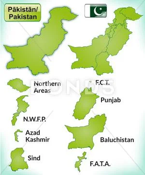 Map of pakistan Stock Illustration