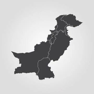 Map of Pakistan Stock Illustration