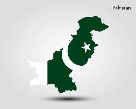 Map of Pakistan Stock Illustration