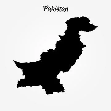 Map of Pakistan Stock Illustration