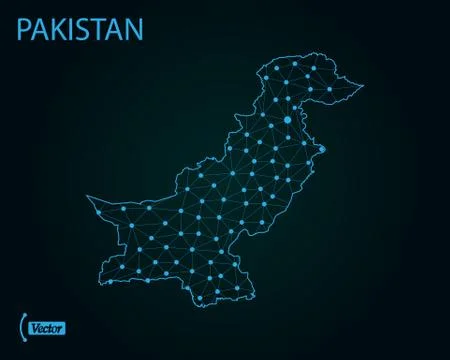 Map of Pakistan. Vector illustration. World map Stock Illustration