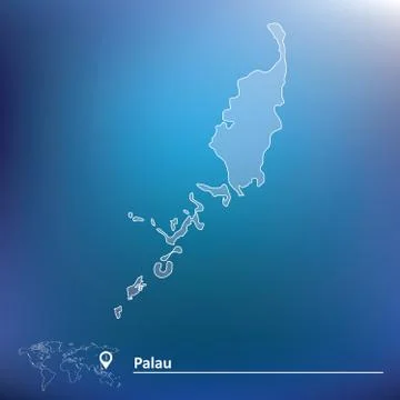 Map of Palau Stock Illustration