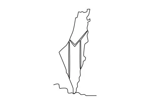 A map of the Palestinian territories Stock Illustration