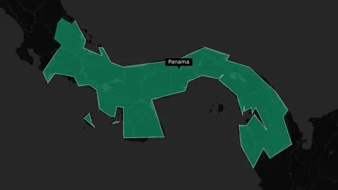 Map of Panama Stock Footage 294085925