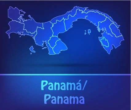 Map of panama Ilustración de archivo