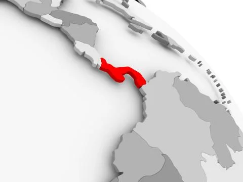 Map of Panama Stock Illustration