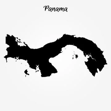 Map of Panama Stock Illustration
