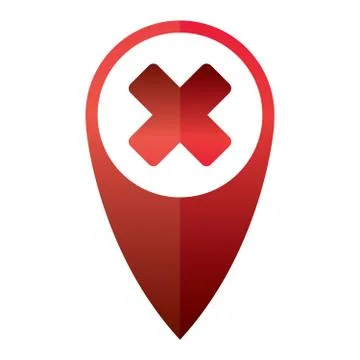 Map Of Panama With A Map Marker And An X Sign Stock Illustration