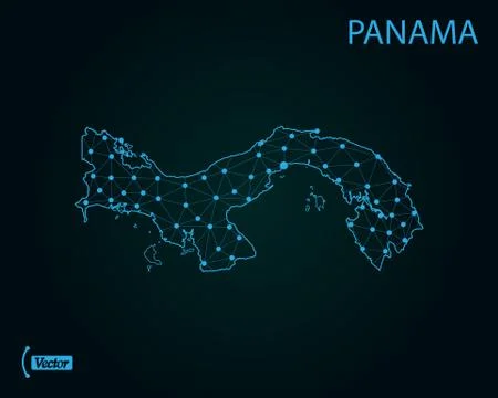 Map of Panama. Vector illustration. World map Stock Illustration