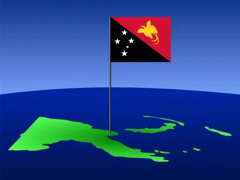 Map of papua new guinea Stock Illustration