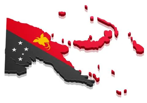 Map Papua New Guinea 스톡 일러스트
