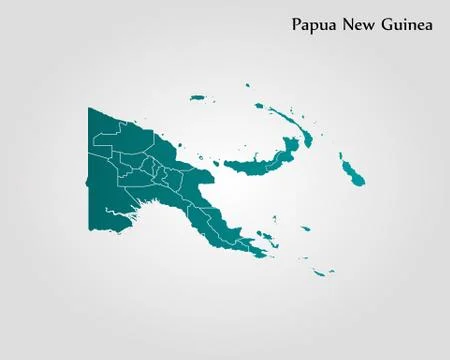 Map of Papua New Guinea Illustrazione stock