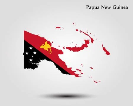 Map of Papua New Guinea Stock Illustration