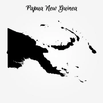 Map of Papua New Guinea Stock Illustration