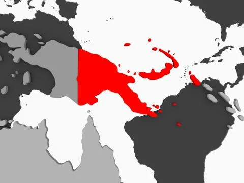 Map of Papua New Guinea Illustrazione stock
