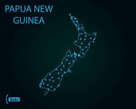 Map of Papua New Guinea. Vector illustration. World map Illustrazione stock