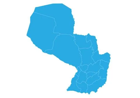 Map of paraguay. High detailed vector map - paraguay. イラスト素材