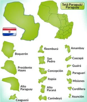 Map of paraguay イラスト素材