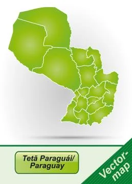 Map of paraguay Stock Illustration