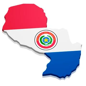 Map paraguay イラスト素材