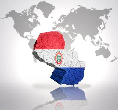Map of Paraguay 스톡 일러스트