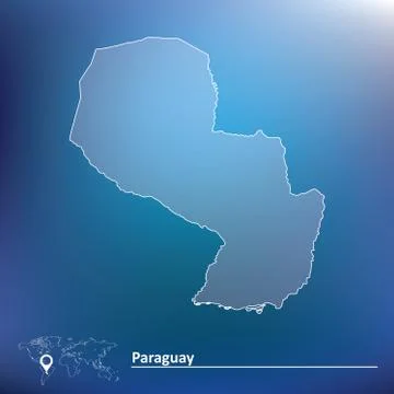 Map of Paraguay Stock Illustration