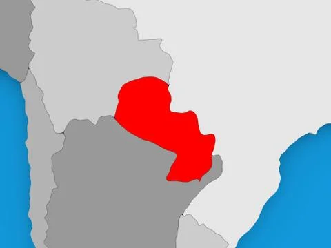 Map of Paraguay イラスト素材