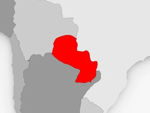 Map of Paraguay 库存插图